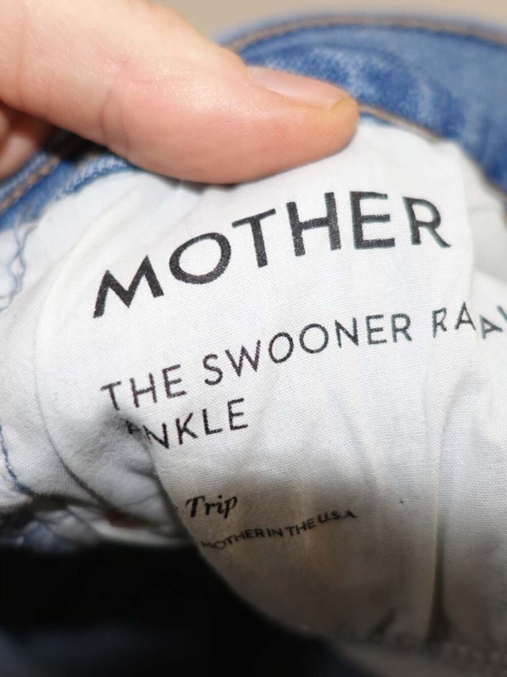 Mother Women's Swooner Rascal Ankle Jeans Size 28 High Rise Let's Trip Wash USA - Picture 4 of 8